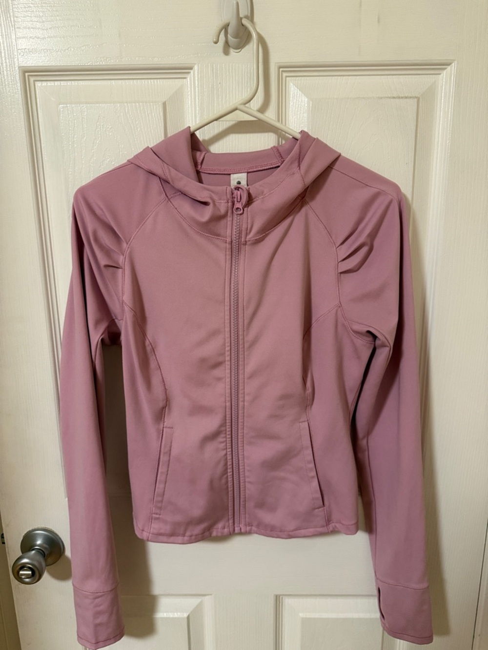 Yogalicious Dusty Rose Zip-Up Hooded Active Jacket